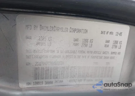 2006 Dodge Magnum from USA, damaged, VIN 2D4FV47V46H442761